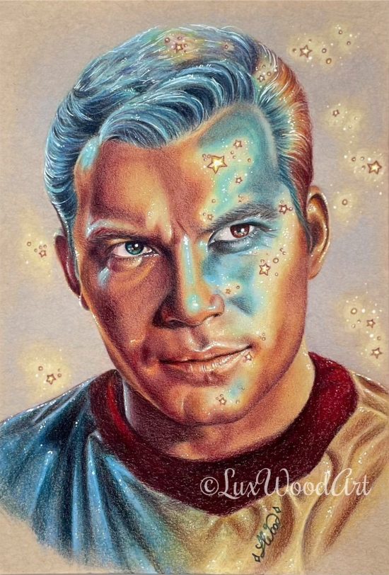 Starry Kirk print - William Shatner Star Trek fanart